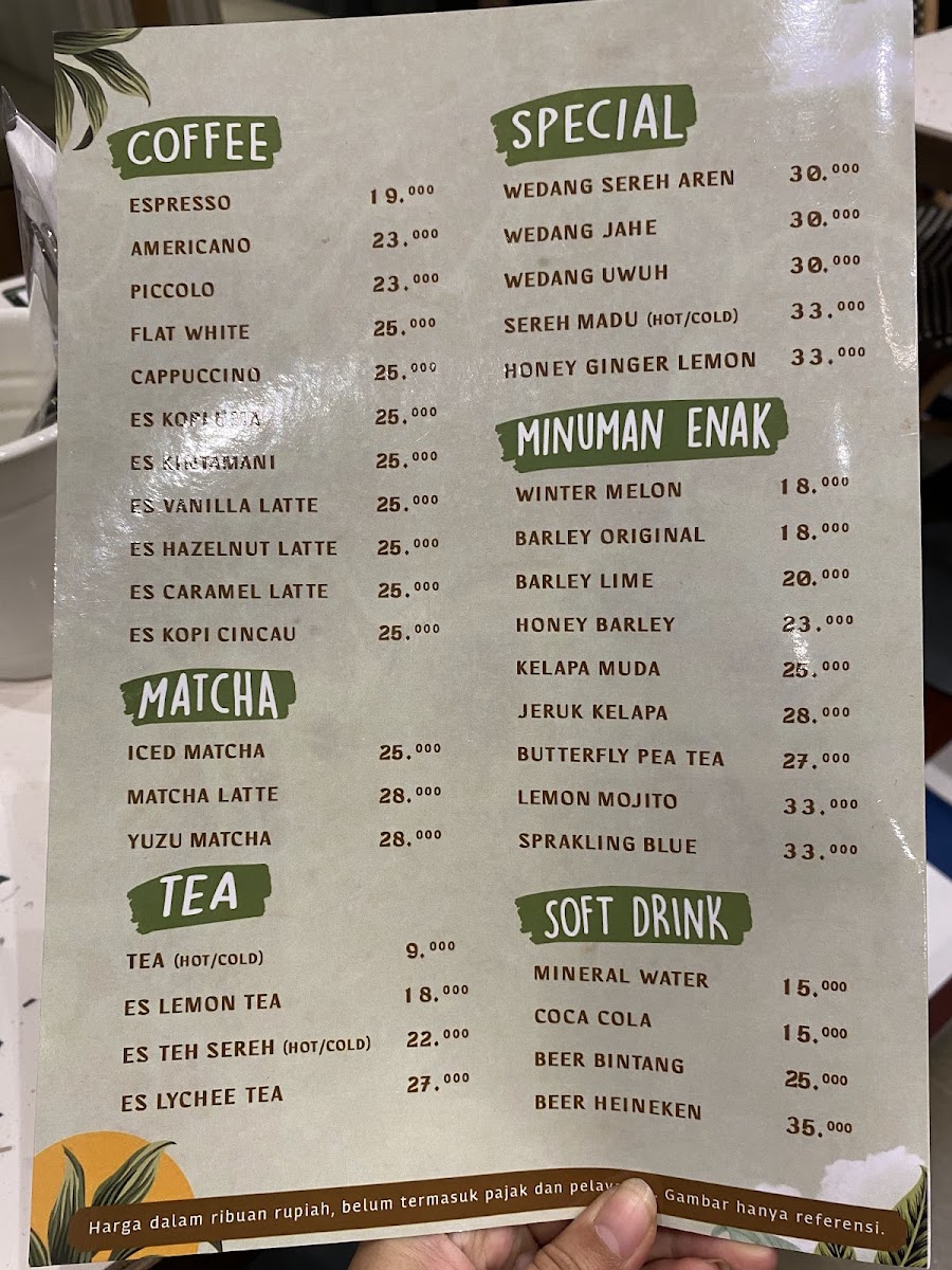 UMAQITA PIK Menu - Image 1